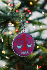 Furbish Needlepoint Zodiac Ornament