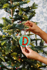 Furbish Needlepoint Monogram Ornament