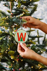 Furbish Needlepoint Monogram Ornament