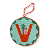 Furbish Needlepoint Monogram Ornament