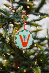 Furbish Needlepoint Monogram Ornament