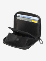 Cote & Ciel Zippered Wallet M | Recycled Leather | Black