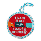 Furbish Needlepoint Ornament | 3.5"