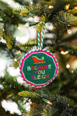 Furbish Needlepoint Ornament | 3.5"