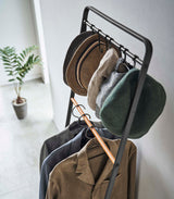 Yamazaki Coat Rack with Hat Storage | Steel + Wood