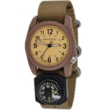 Bertucci DX3 Compass Watch | Patrol Khaki™ dial, Dark Khaki case | Coyote nylon band + compass