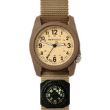 Bertucci DX3 Compass Watch | Patrol Khaki™ dial, Dark Khaki case | Coyote nylon band + compass