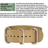 Bertucci DX3 Compass Watch | Patrol Khaki™ dial, Dark Khaki case | Coyote nylon band + compass