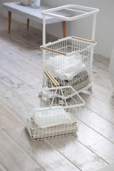 Yamazaki Tosca Wagon for Tosca Laundry Basket - Steel | White