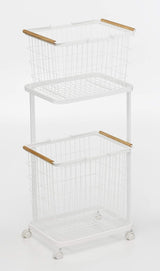 Yamazaki Tosca Wagon for Tosca Laundry Basket - Steel | White