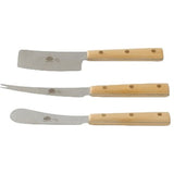 Coltellerie Berti Set of 3 Cheese Knives | fabric roll included