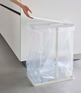 Yamazaki Lidded Garbage Bag Holder | Steel