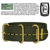 Bertucci A-2A Golden Field Watch - Gold Tone Case, Nylon Band