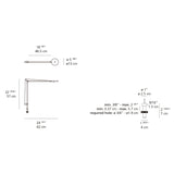Artemide DEMETRA LED 9.2W 30K MP-MV W/DIM AND MOTION W/DESK SUPPORT Light