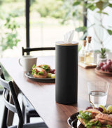 Yamazaki Round Tissue Case | Steel + Wood