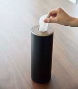 Yamazaki Round Tissue Case | Steel + Wood