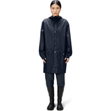 Rains Waterproof Long Jacket W3 | Navy