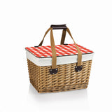 Beige Canvas with Red & White Gingham Pattern Lid