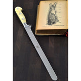 Coltellerie Berti Insieme Ham/Proscuitto Knife | 10" full tang blade White Lucite