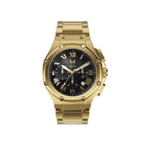 AM1001SS - AMBASSADOR POLISHED 18K GOLD / BLACK / SS BAND