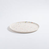 Set of 6 White Salad Plates 8.9" stoneware ceramic — Party Collection