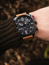 Hawker Hunter Retrograde Chronograph Charcoal Ember Brown