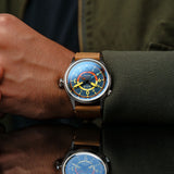 Flyboy Wingman Worldtimer GMT Automatic Atlantic Blue