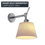 Artemide Tolomeo Wall Lamp, Body Only, E26, Aluminum, 10 Inch