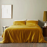 Saffron | Signature Sateen Duvet Cover Made with 100% Organic Bamboo #Color_saffron