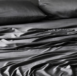 Slate | Signature Sateen Sheet Set Made with 100% Bamboo Lyocell #Color_slate