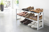 Two-Tier Expandable Shoe Rack (12" H) - Steel