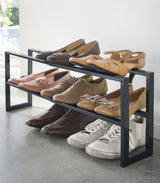 Two-Tier Expandable Shoe Rack (12" H) - Steel