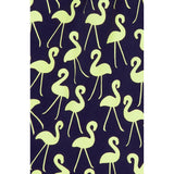 Tom & Teddy Men's Flamingos Swim Trunk | Dark Blue and Yellow