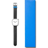 bulbul Pebble 02 Men's Watch | Matte Steel on Black Italian Leather