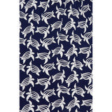 Tom & Teddy Men's Turtle Swim Trunk | Deep Blue and White