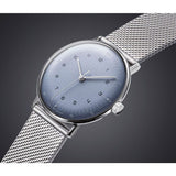 Junghans Max Bill Hand Winding Ice-Blue Watch | Milanaise Strap 027/3600.44