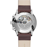 Junghans Meister Chronoscope Matt Siver Watch | Brown Horse Leather Strap 027/4120.01