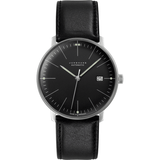 Junghans Max Bill Automatic Date Watch | Black/Black Calfskin 027/4701.00