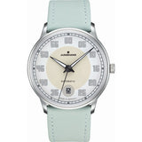 Junghans Meister Driver Automatic Watch | Mint Green Calf Leather Strap 027/4717.00