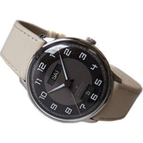 Junghans Meister Driver Day Date Watch | Sand Calf Leather Strap 027/4721.01