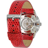 Junghans Meister Ladies Damen Automatic Watch | Red Lizard Leather Strap 27/4844.00
