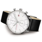 Junghans Max Bill Chronoscope 18ct White Gold 100 Jahre Bauhaus Watch | 027/9900.02