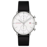 Junghans Max Bill Chronoscope 18ct White Gold 100 Jahre Bauhaus Watch | 027/9900.02