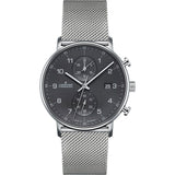 Junghans Form C Chronoscope Quartz Matt Anthracite Watch | Milanaise Strap 041/4877.44