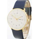 Junghans Max Bill Quartz Matt White Watch | Blue Calfskin Strap 041/7849.00