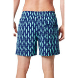 Tom & Teddy Men's Sardines Swim Trunk | Ink Blue & Green