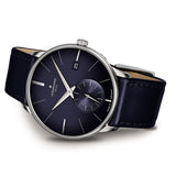 Junghans Meister Mega Kleine Sekunde Watch | Midnight Blue Calf Leather Strap 058/4901.00