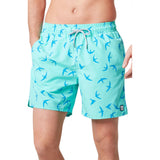 Tom & Teddy Men's Birds Swim Trunk | Aqua Green