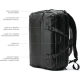Black Ember Forge 3-Way Commuter Backpack | Jet Black