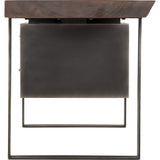 Resource Decor Charles 2 Drawer Desk | Cashew/Peroba/Steel